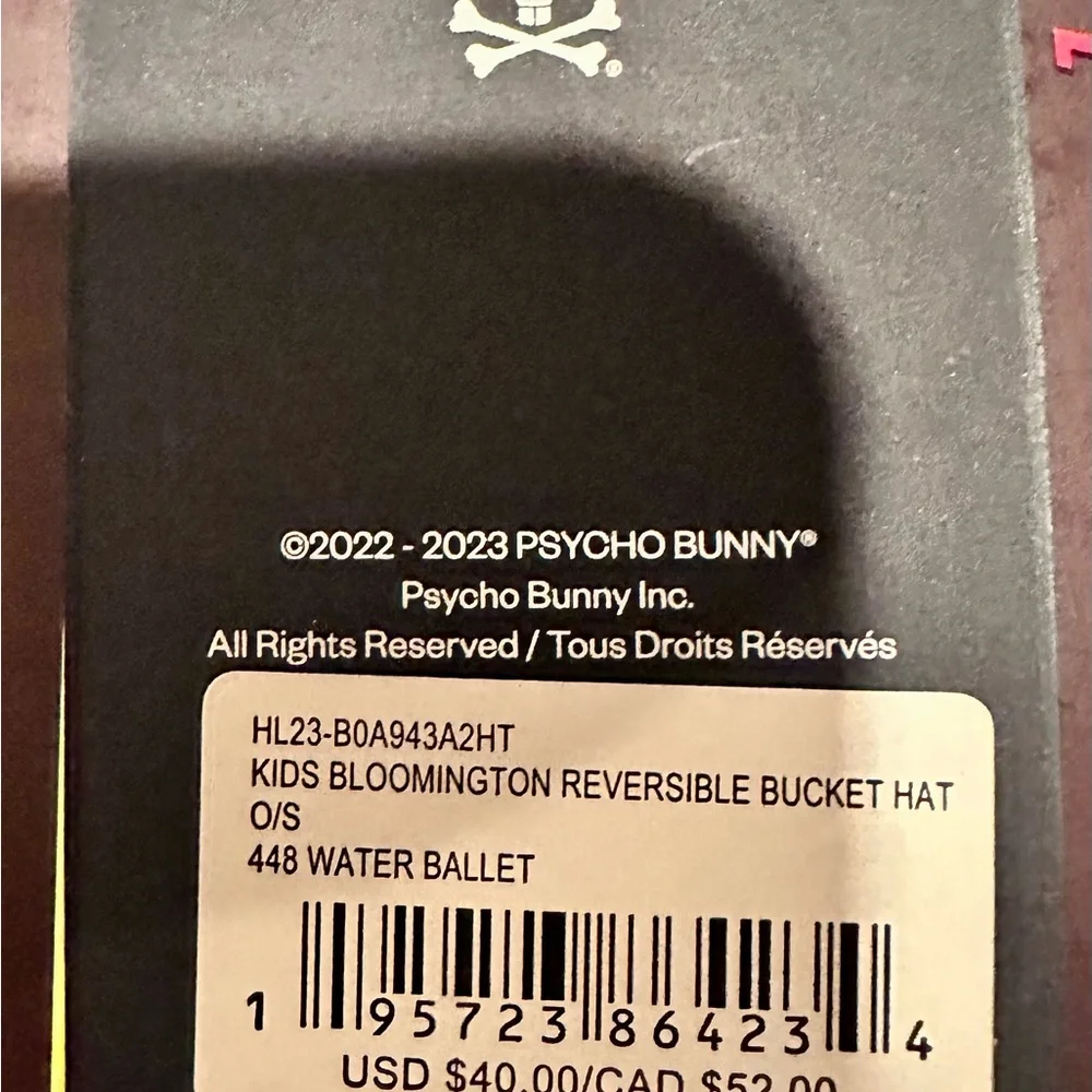 Colorful Bucket Hat with Pyscho Bunny Embroidered Logo - Picture 8 of 8